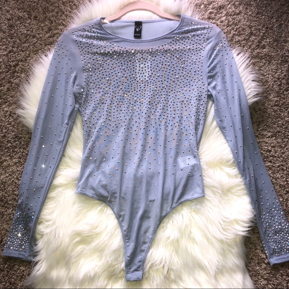 Light Blue Sparkly Bodysuit